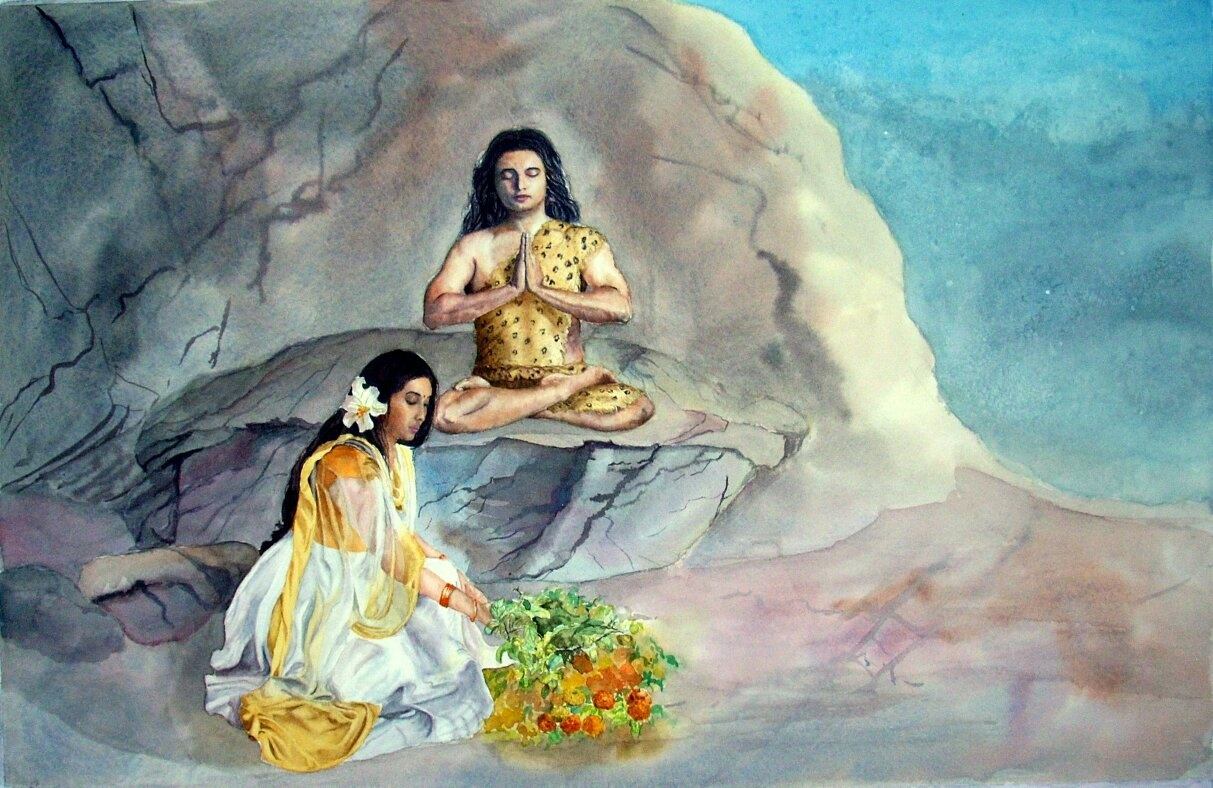 Parvati_Serving_Shiva